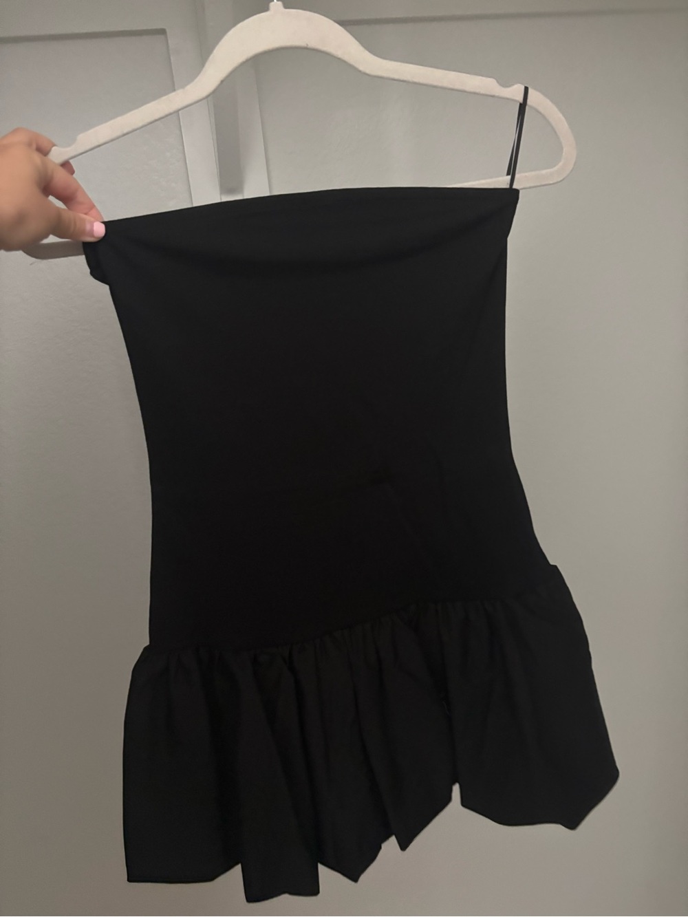Good Luck Gem Black Strapless Dress